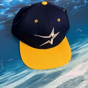 Signature Navy and Yellow Star Kids Cap